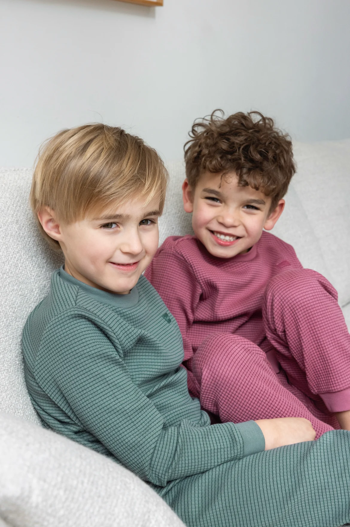 Feetje Feetje pyjama kids wafel Family Limited Edition zeegroen