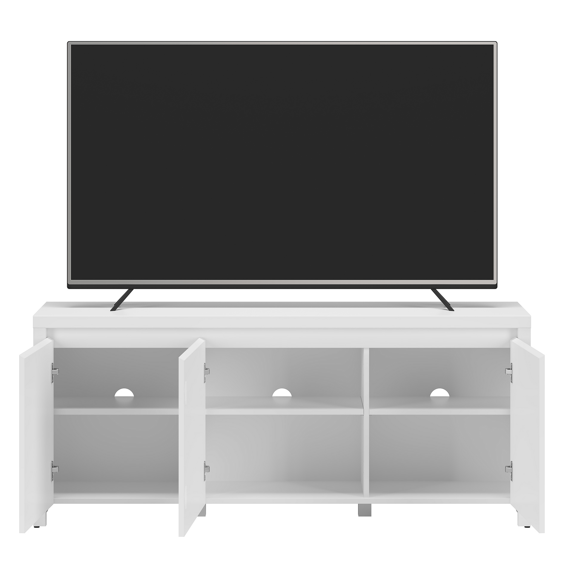 Lowboard - weiß - 3 Türen - 143 cm