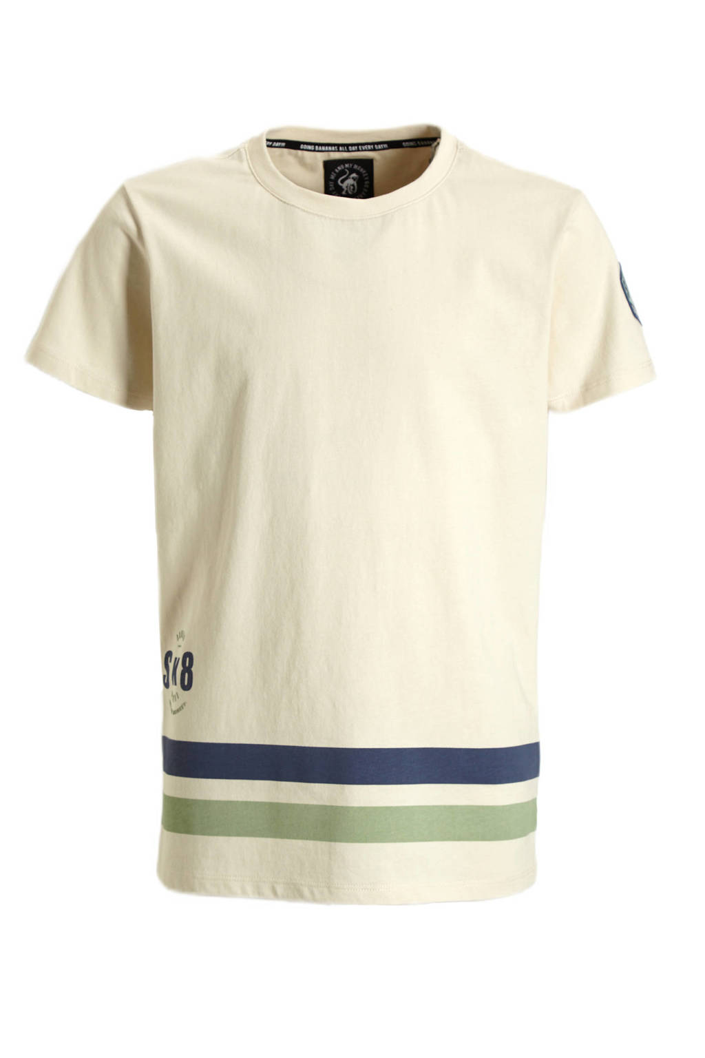 Me & My Monkey T-shirt Paoro met strepen beige