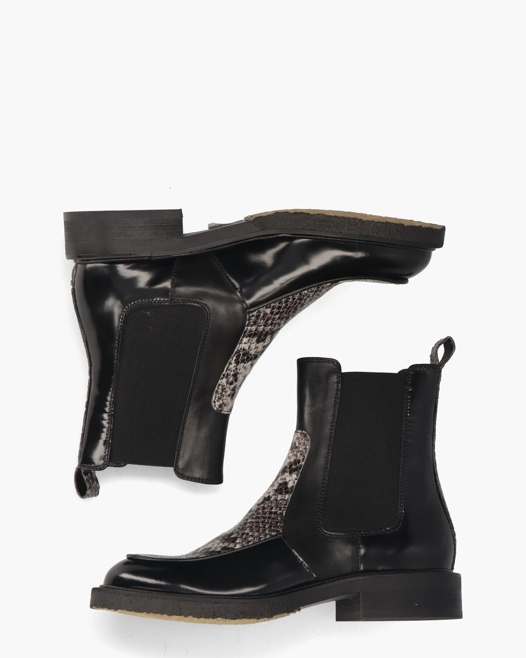 Billi Bi A7100 Zwart/Grijs Dames Enkelboots