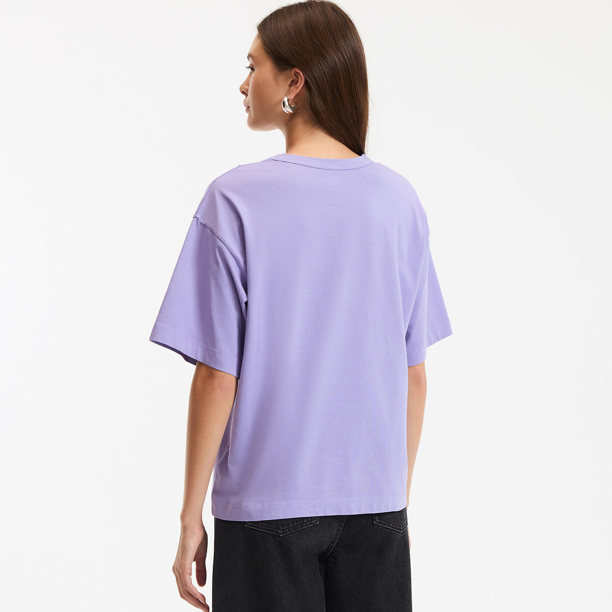COLEÇÃO LA REDOUTE<br>Camiseta folgada, gola redonda, mangas curtas