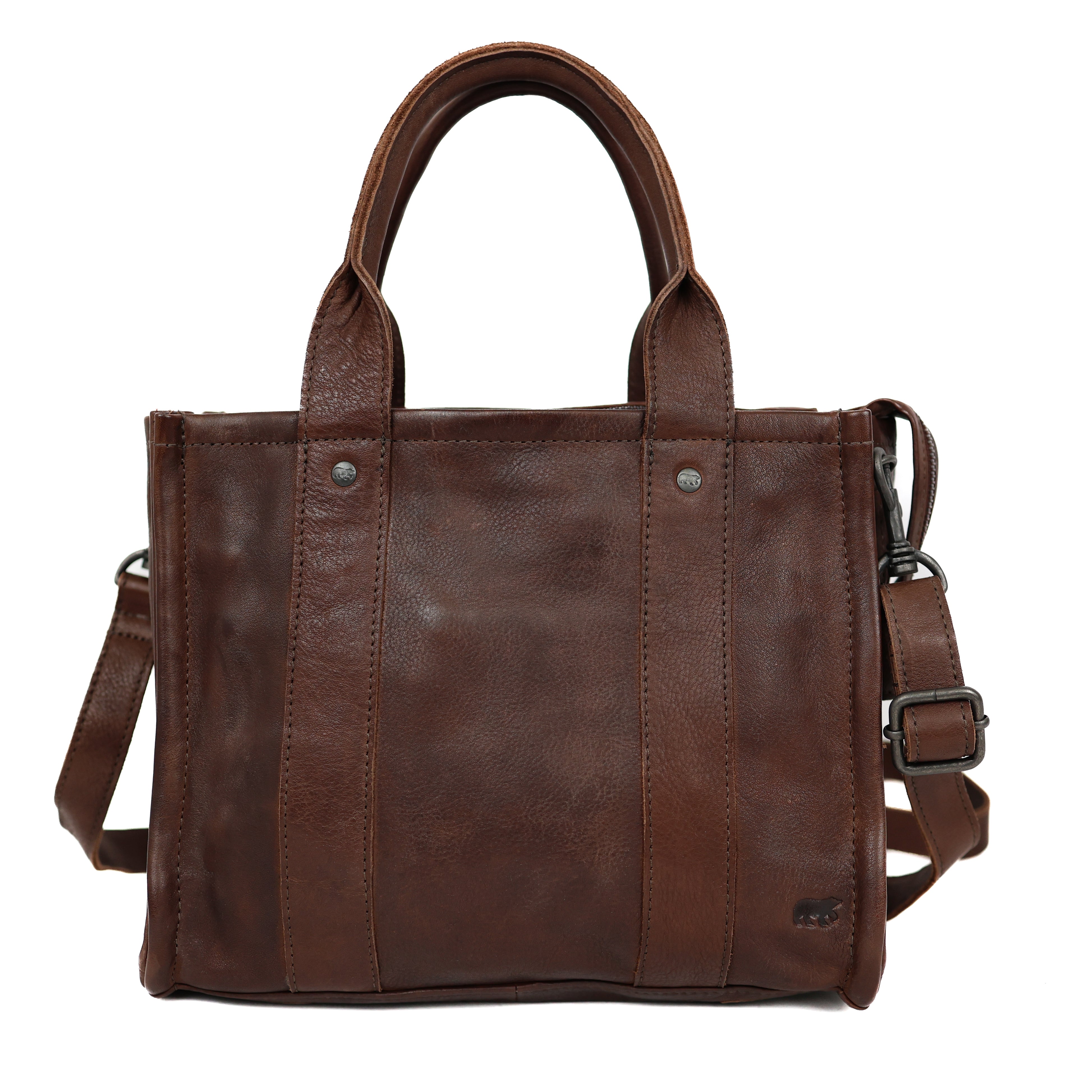 Tote bag 'Pepe' M donkerbruin Donkerbruin