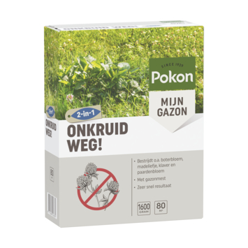 Pokon onkruid weg! 1,6 kg voor 80 m²