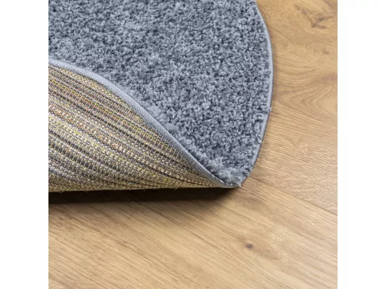 Tapis shaggy à poils longs moderne bleu ø 80 cm