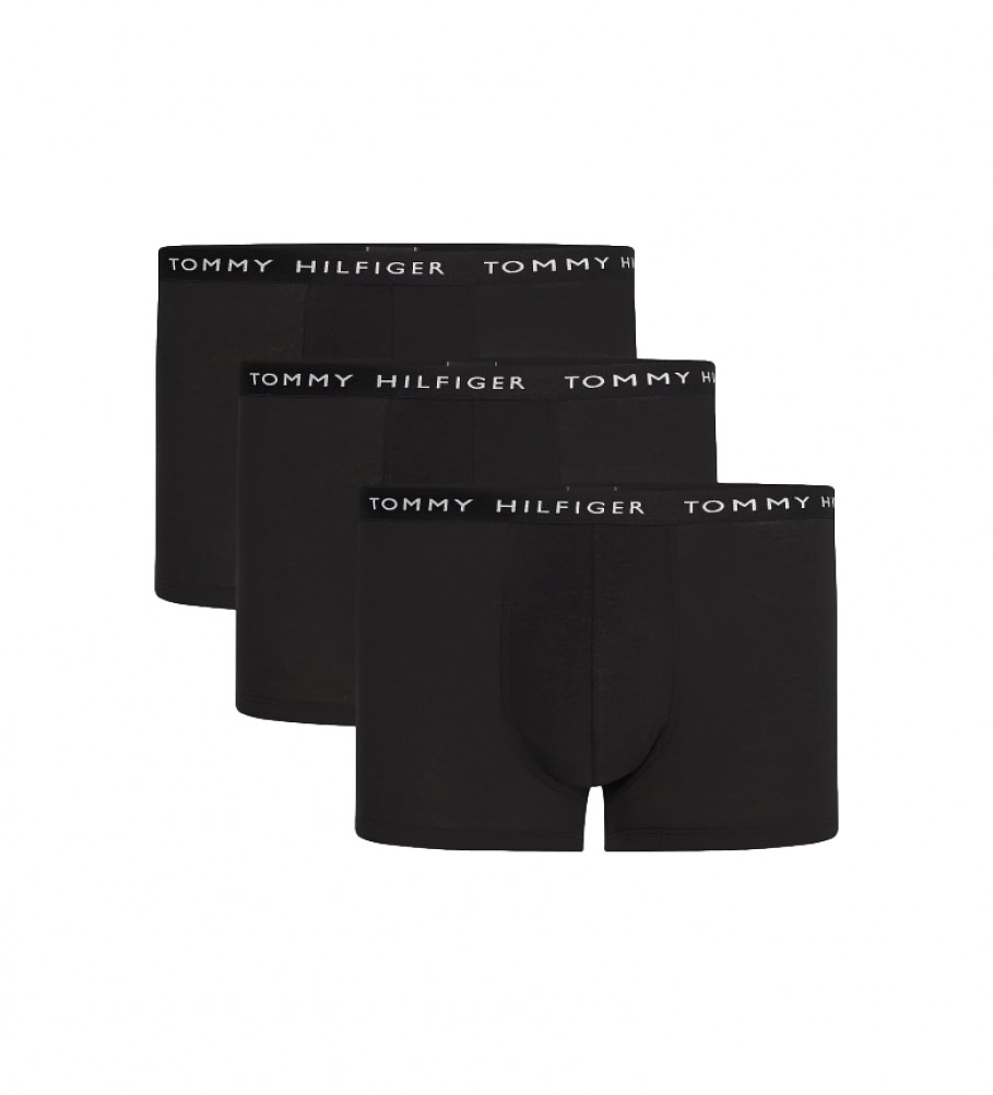 Tommy Hilfiger Pack de 3 Boxers Trunk Essentials com Logo preto