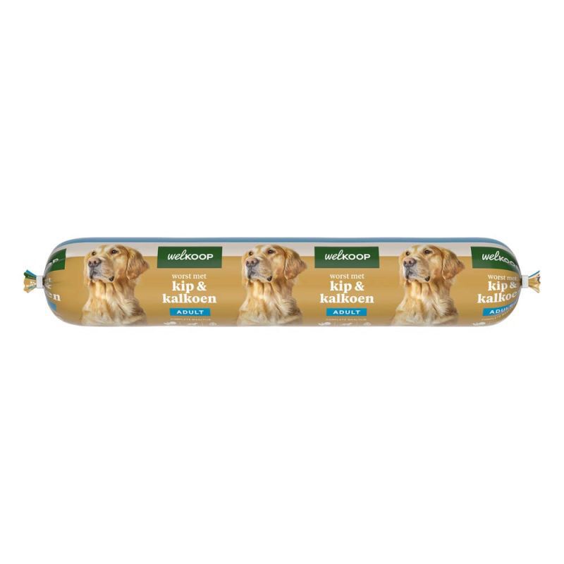 Welkoop Worst - Hondenvoer - 750 Gram - kalkoen