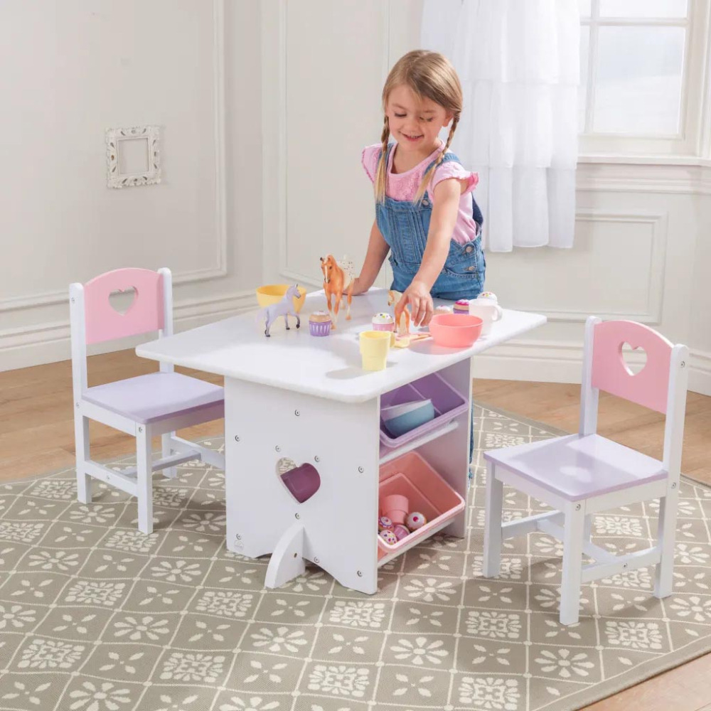 Table, chaises et rangements - pastel Kidkraft