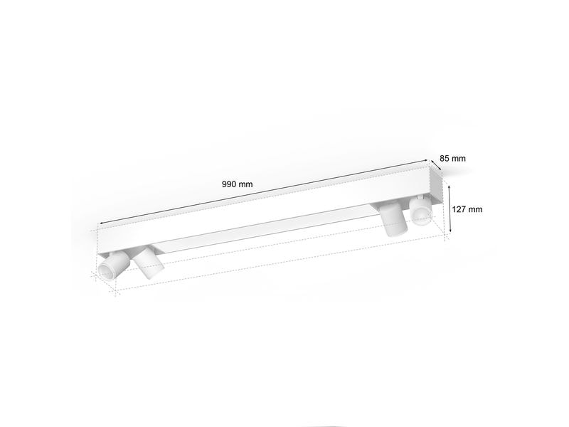 Philips Hue White & Color Ambiance Centris 4-Deckenspot Wei Smarte Beleuchtung für jeden Raum