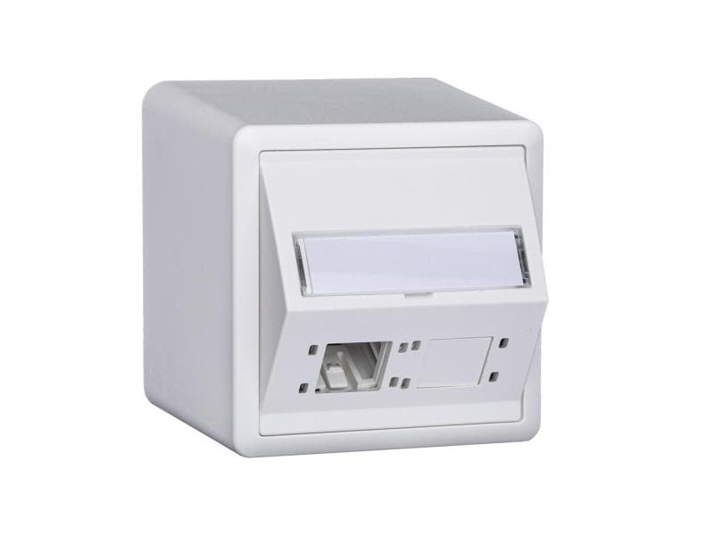 R&M Netzwerkdose EDIZIOdue 74 x 74, 2 Port leer weiss für K Netzwerkdose,