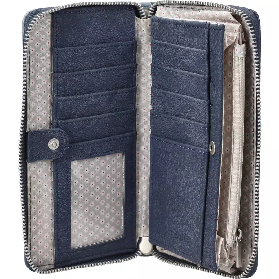 zwei Jana J2 - Geldbörse 12cc 20 cm nubuk-blue