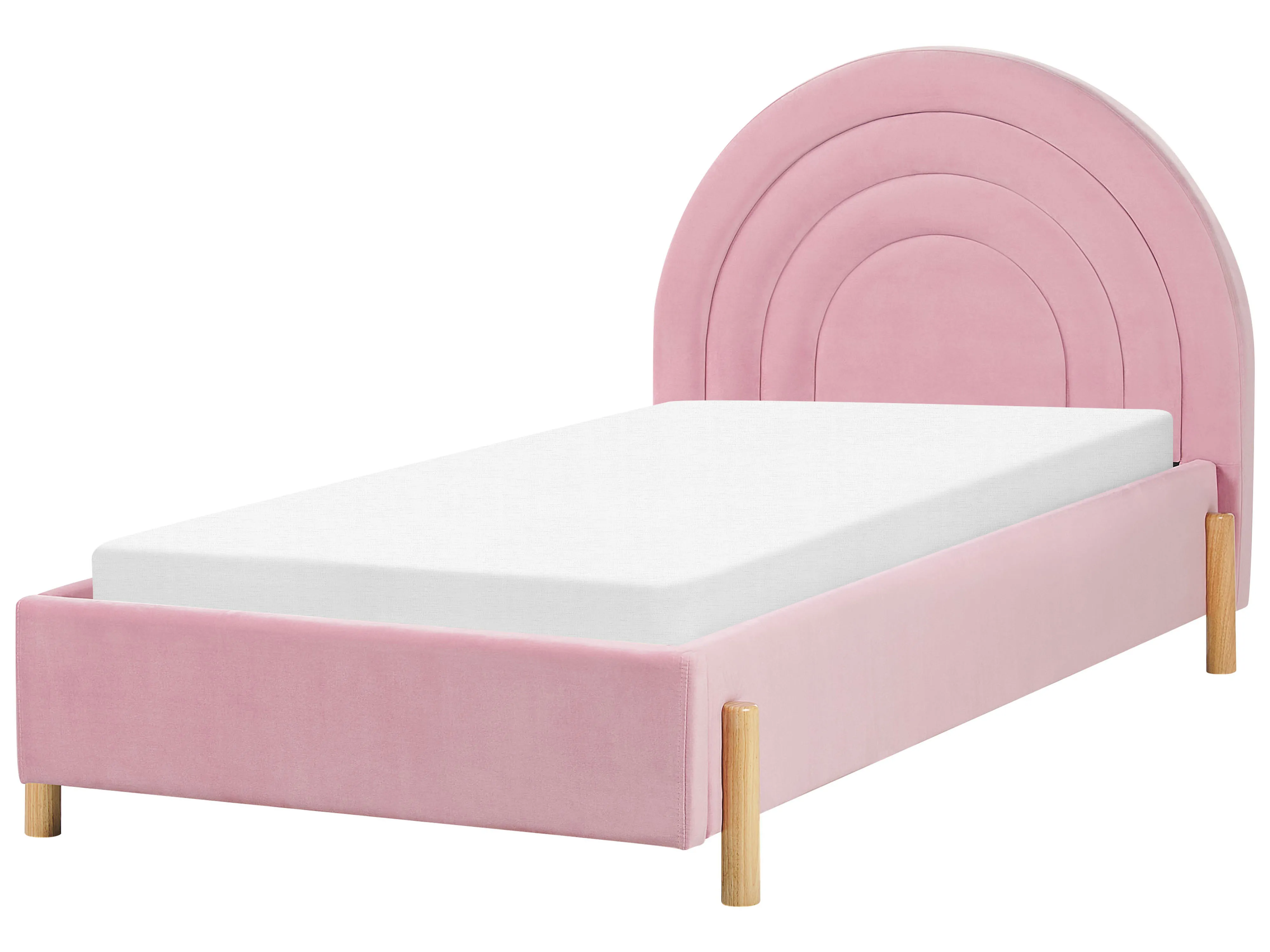 Kinderbed Fluweel ANET 90 x 200 cm Roze