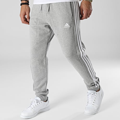 Pantalon Jogging A Bandes 3 Stripes IC9407 Gris Chiné