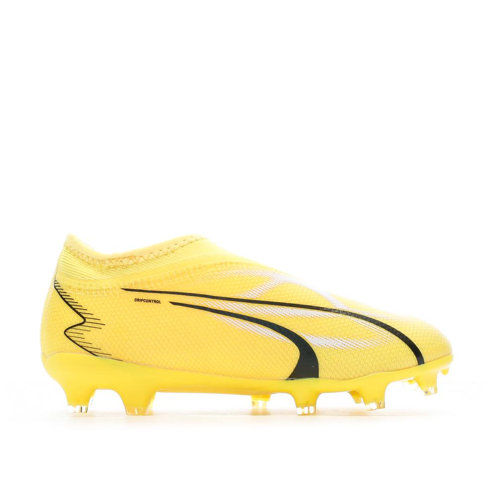 Puma Chaussures de foot Jaunes Enfant Puma Ultra Match LL FG