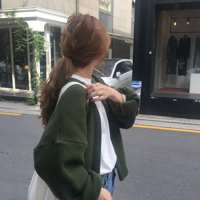 Ever After - Open-Front Knit Cardigan met Drop-Shoulder