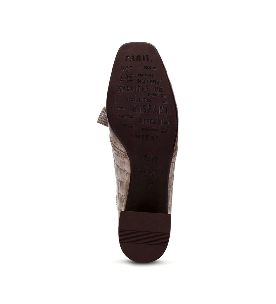Mocassins de couro Hispanitas Salma Taupe