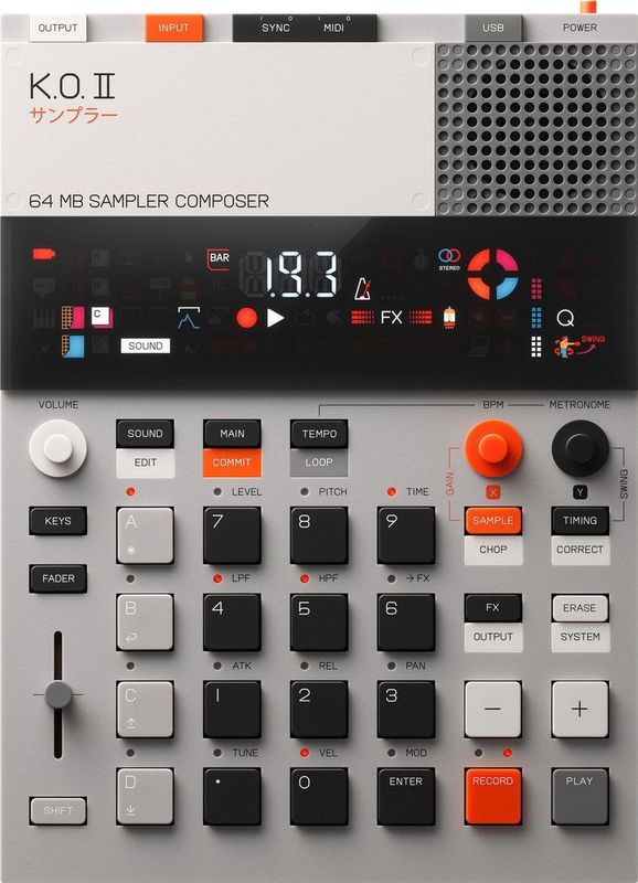 Teenage Engineering EP-133 K.O. II - Sampler - Polyfonie 6 stemmen - 64 MB Intern Geheugen