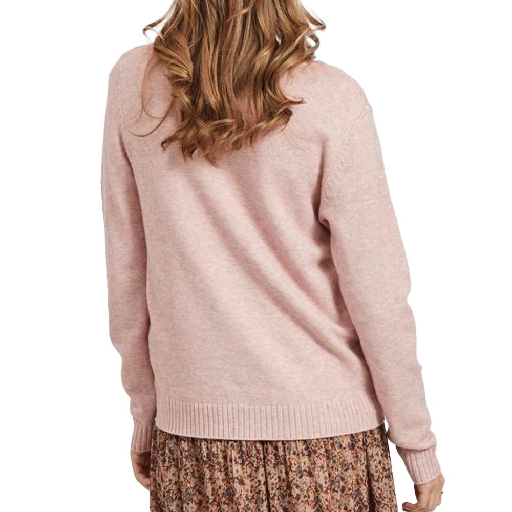 Vila Pull Col V Rose Femme Vila 69
