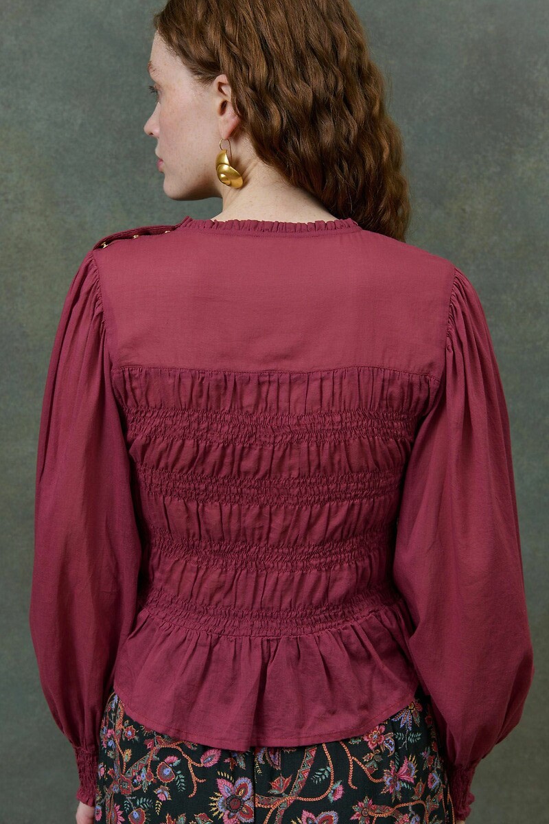 LOUISE MISHA<br>Blusa com franzidos e babados HAYDEE