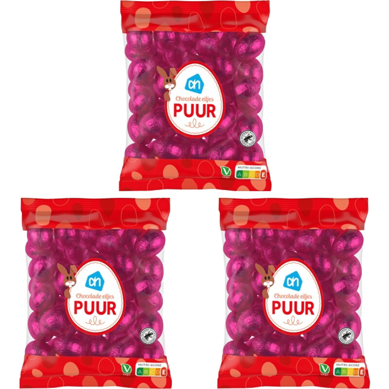 AH Chocolade eitjes puur 3-pack