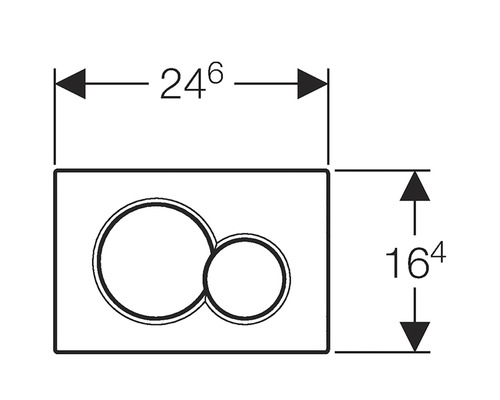 GEBERIT Sigma 01 bedieningsplaat, verchroomd, gepolijst / knop, verchroomd, gepolijst 115.770.21.5