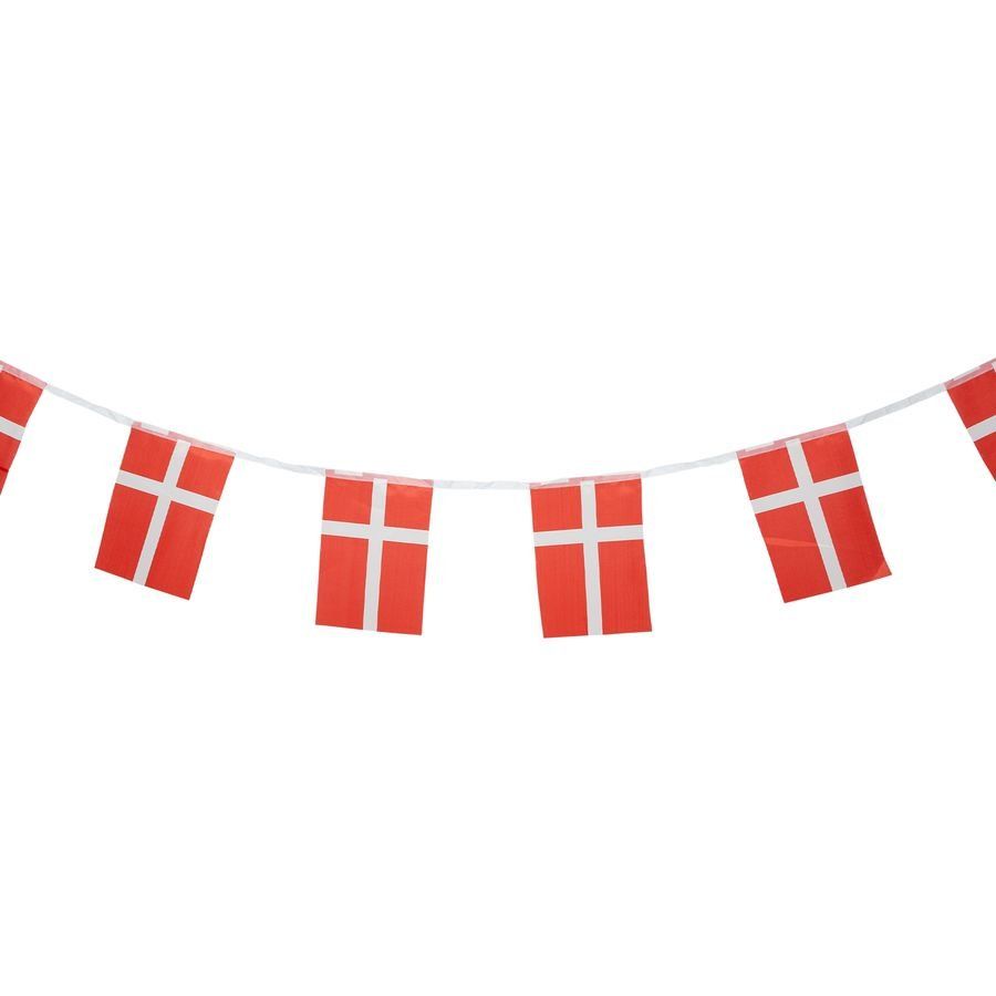 Danemark Guirlande drapeaux - Rouge/Blanc