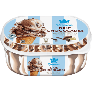 Hertog IJs IJssalon Drie Chocolades 825ml