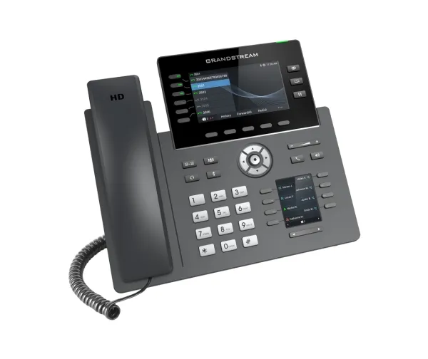 Grandstream GRP2616 - VoIP-telefon med opkalds-ID/opkald venter - IEEE 802.11a/b/g/n/ac (Wi-Fi) - 3-vejs opkaldskapacitet - SIP, RTCP, RTP, SRTP - med 6 linier - 4 linier