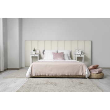 Wandkussen boucle crème 120x30 cm