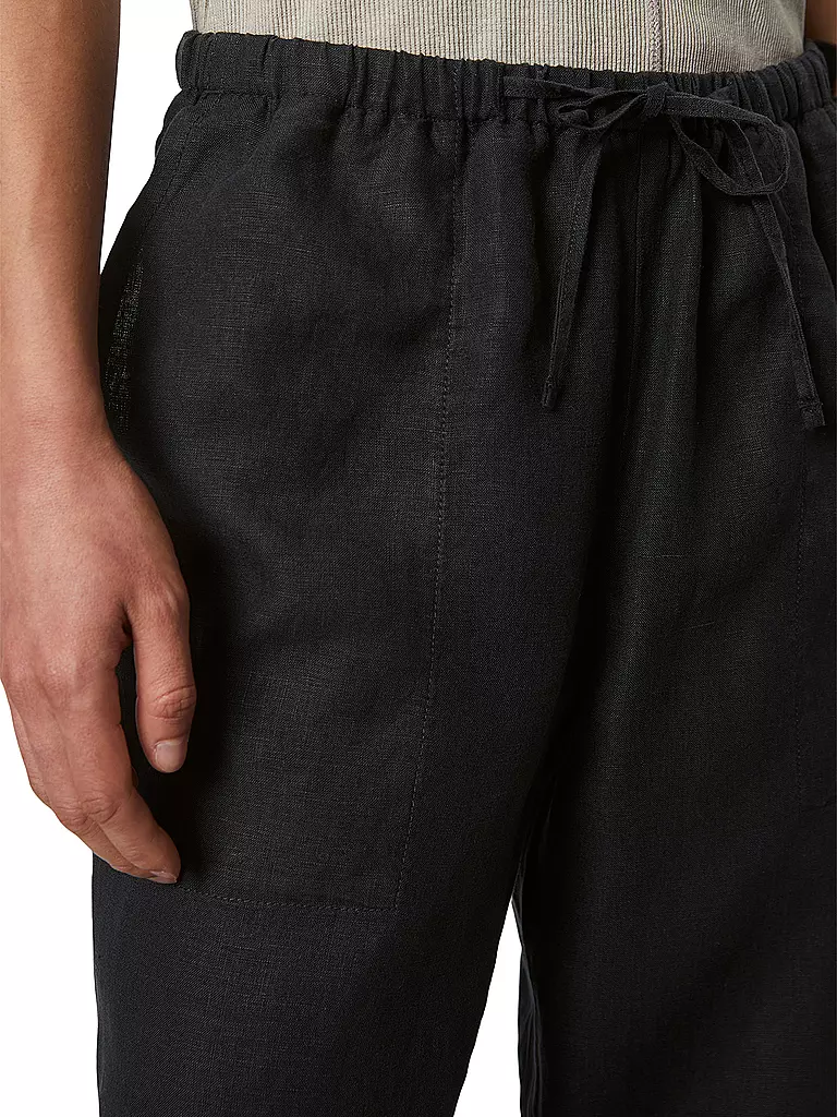 MARC O'POLO Leinenhose schwarz