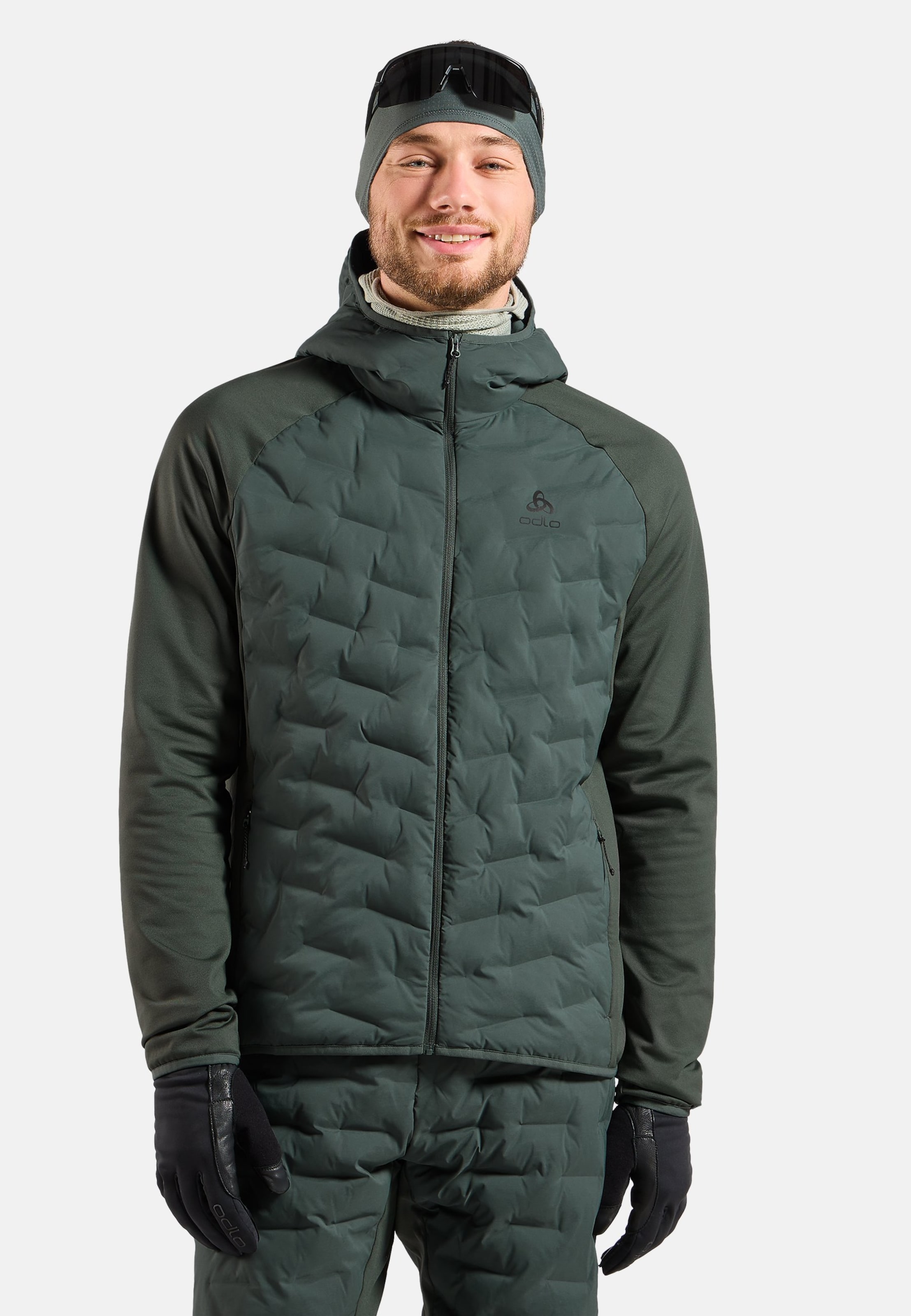Zeroweight Insulator Hybrid Mid Layer mit Kapuze und Reissverschluss in urban chic