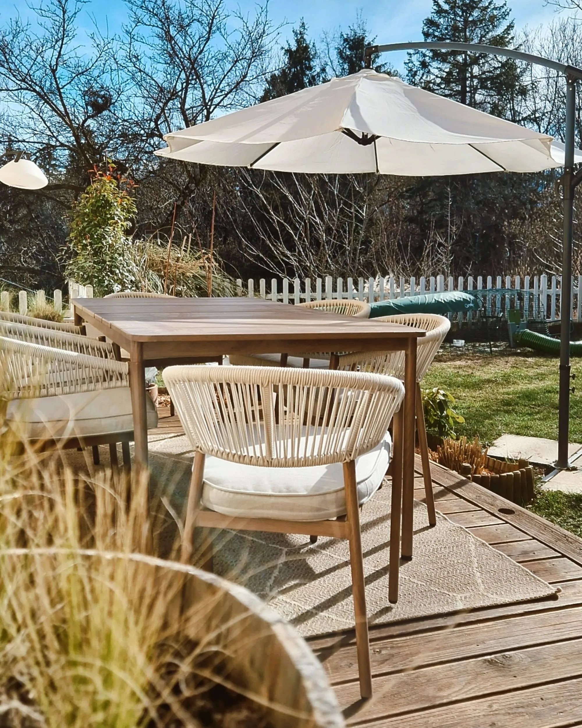 Tuin eettafel FLAVIA 185 cm 96 cm Metaal Bruin