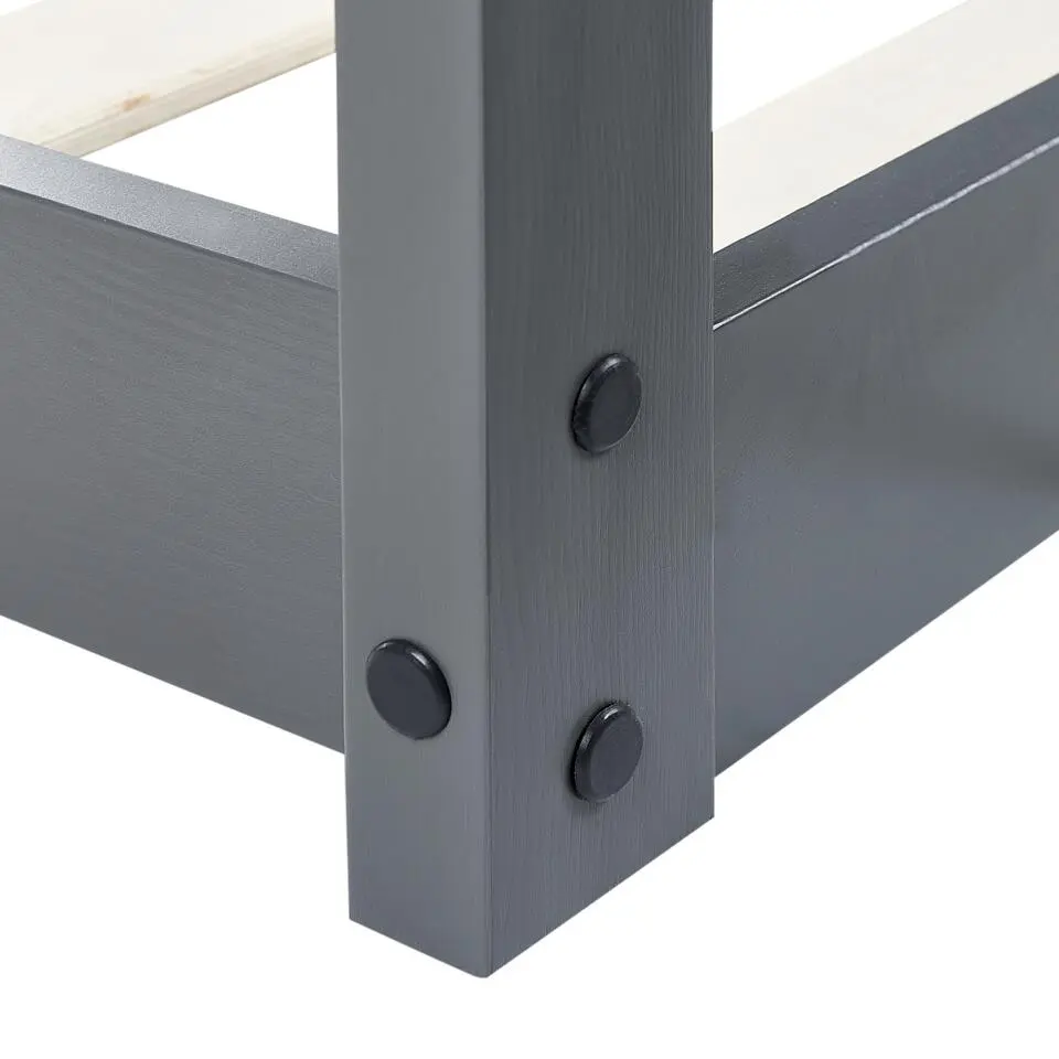 TOSSE - Kinderbed - Grijs - 90 x 200 cm - Hout