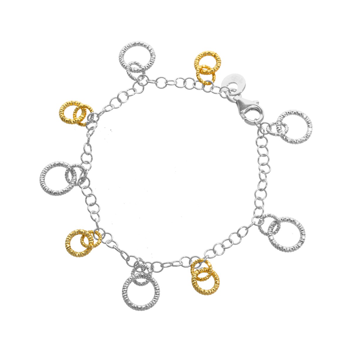 Bracelet Bicolore Avec Pampilles Cercles