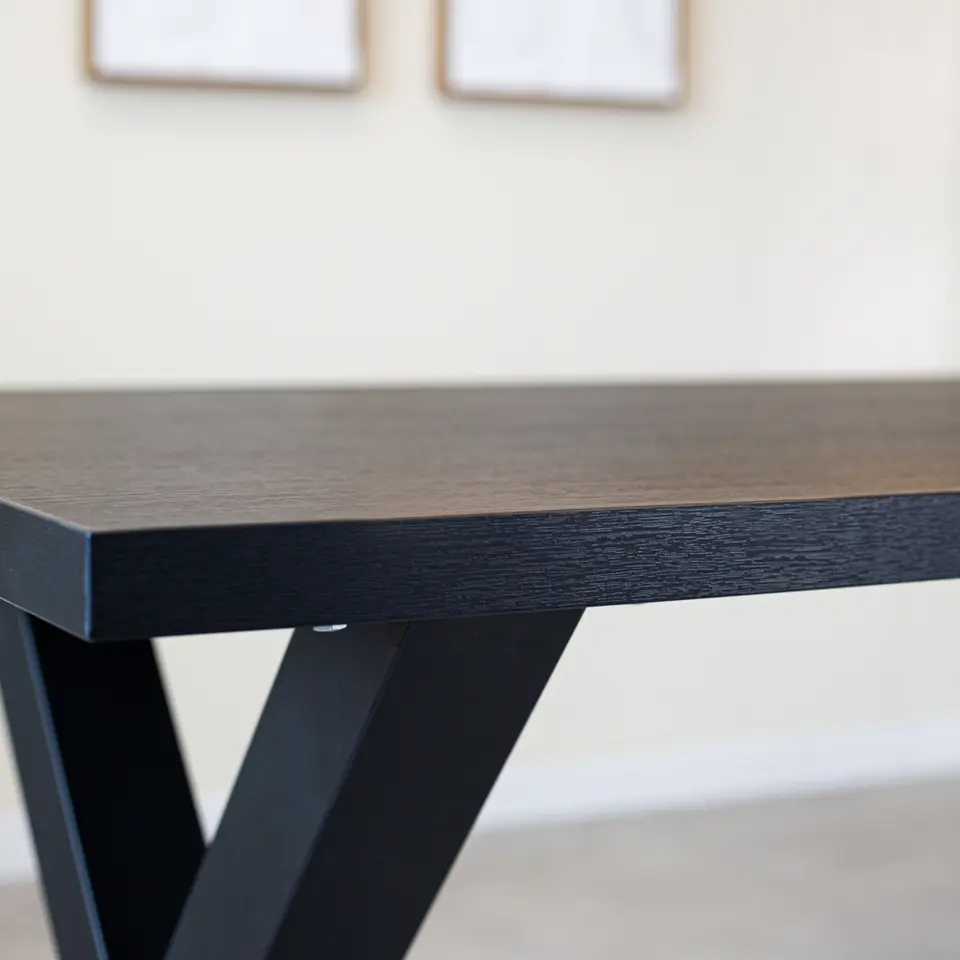 Tafelblad Lenzo zwart 190x100 cm - Melamine - Zwart