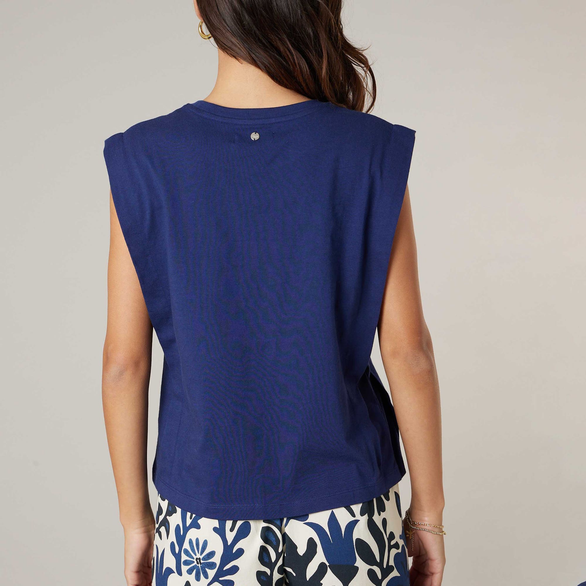 T-shirt Femme bleu marine