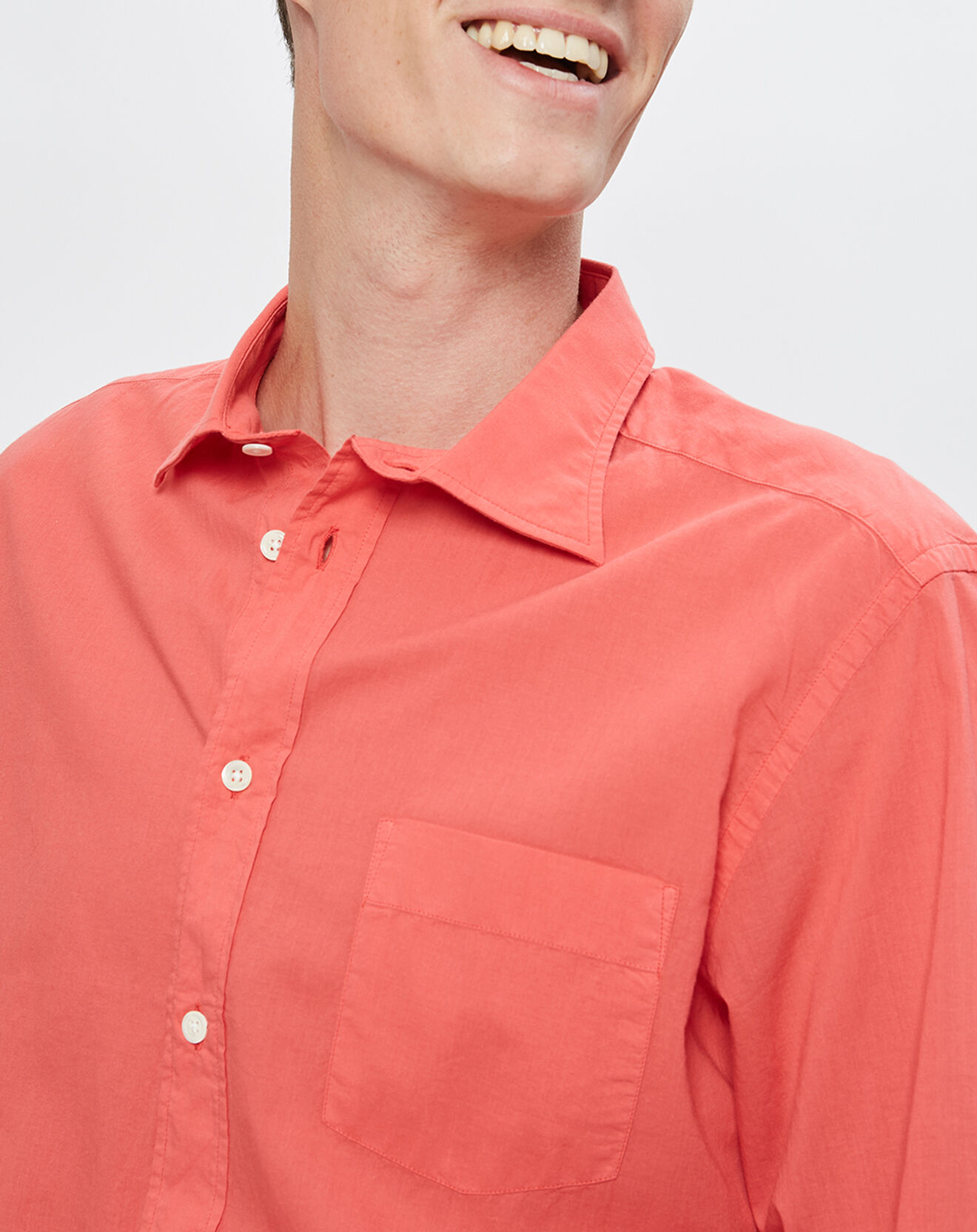Hartford Chemise droite Paul Pat rouge