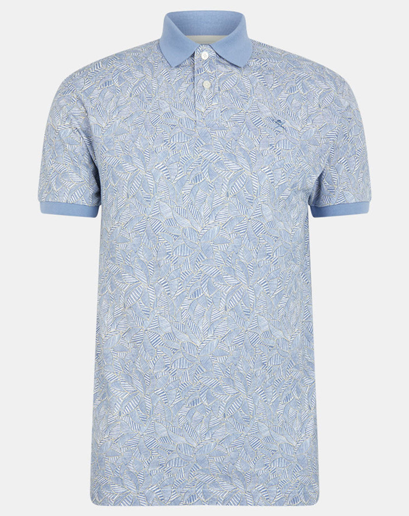 Hackett London Polo Regular Fit à imprimé feuilletage bleu clair
