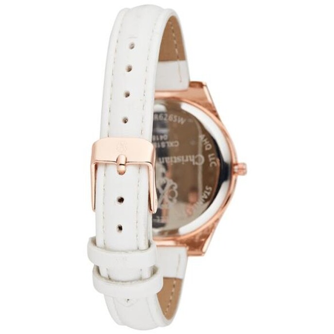 Montre - Polyuréthane blanc & acier inoxydable rosegold