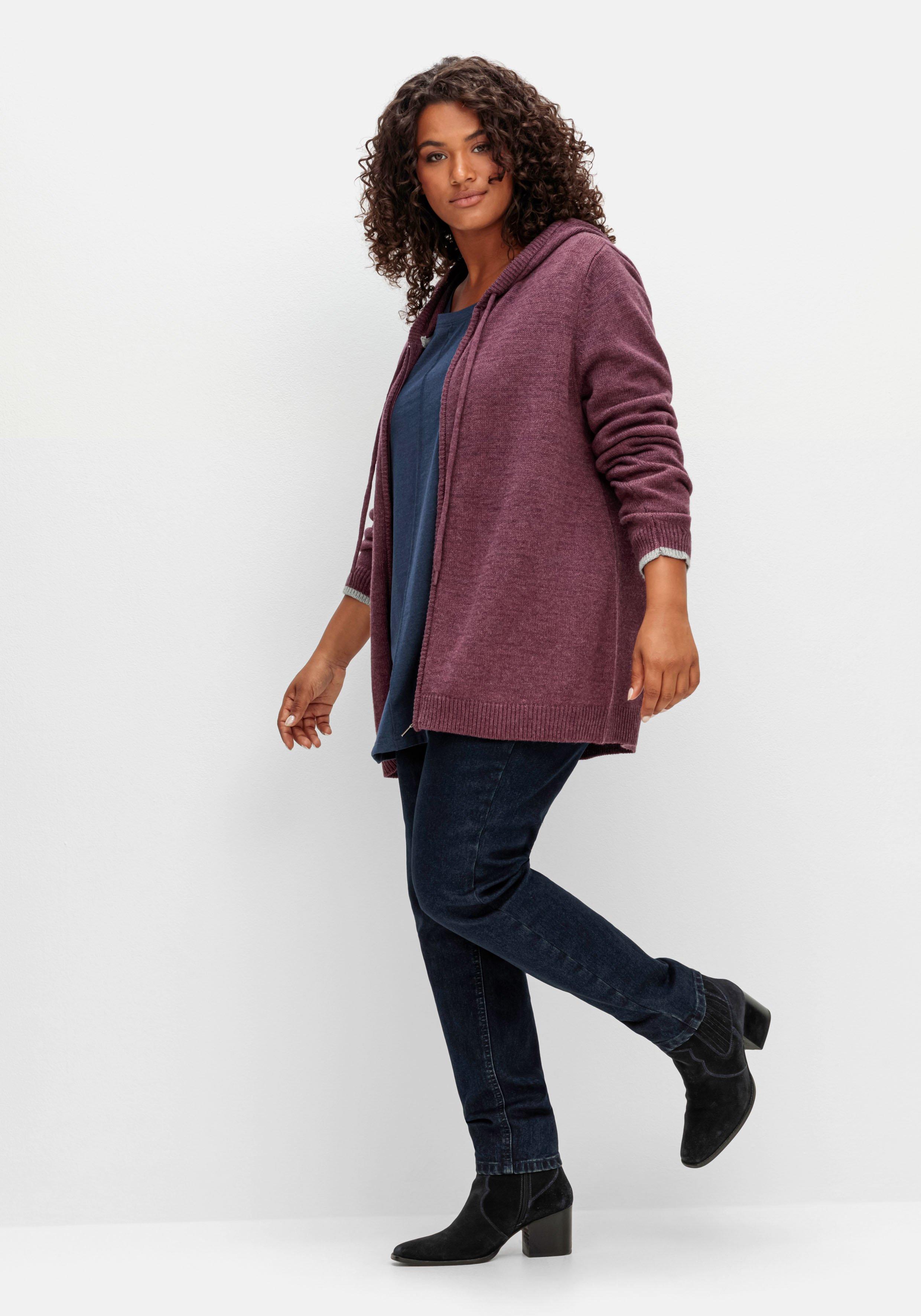Skinny Thermojeans mit Schlupfbund, innen angeraut