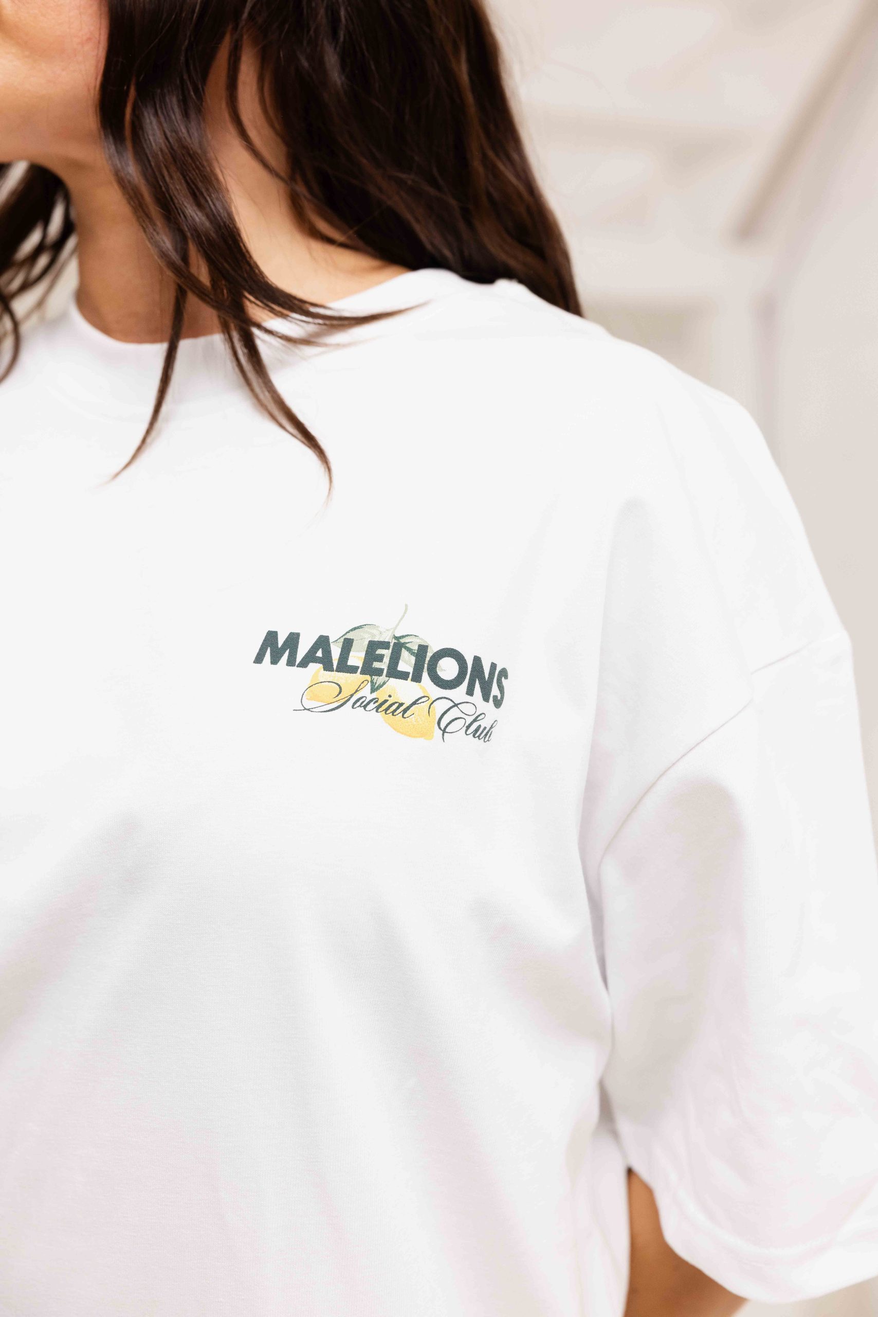 Malelions Limone Di Capri T-Shirt Dames Wit