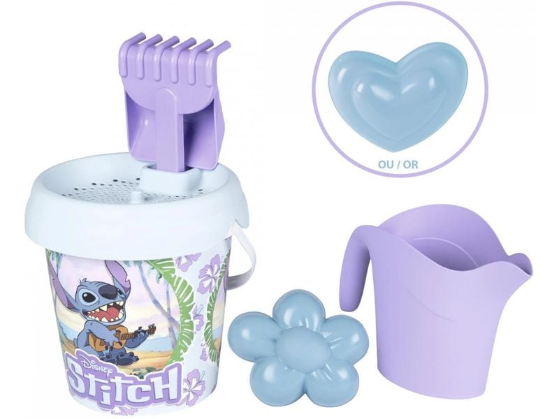 Smoby Eimergarnitur Stitch 5 Teile Sandeimergarnitur mit Giesskanne
