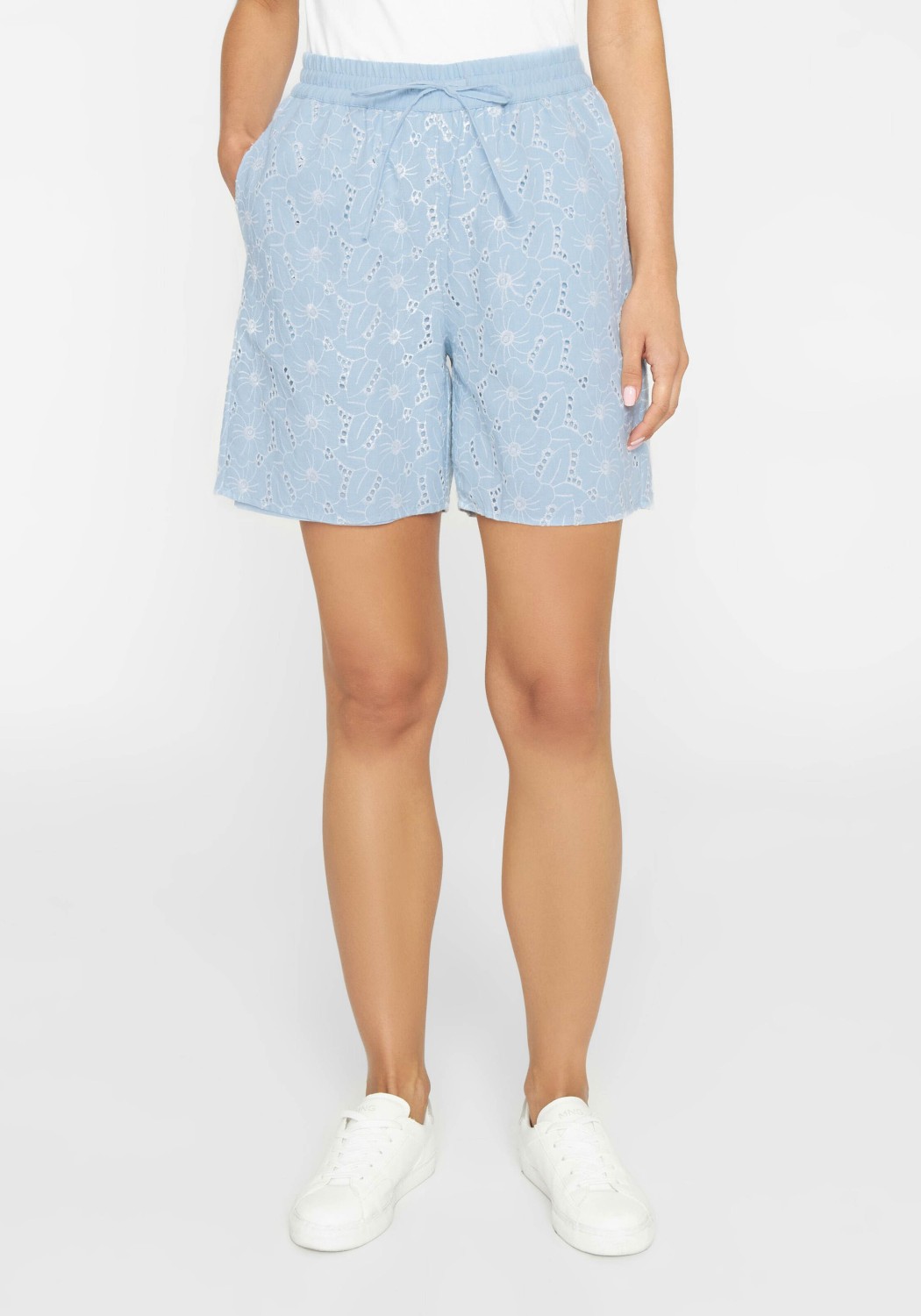 Knowledge Cotton Apparel Shorts Embroidery Anglaise Skyway