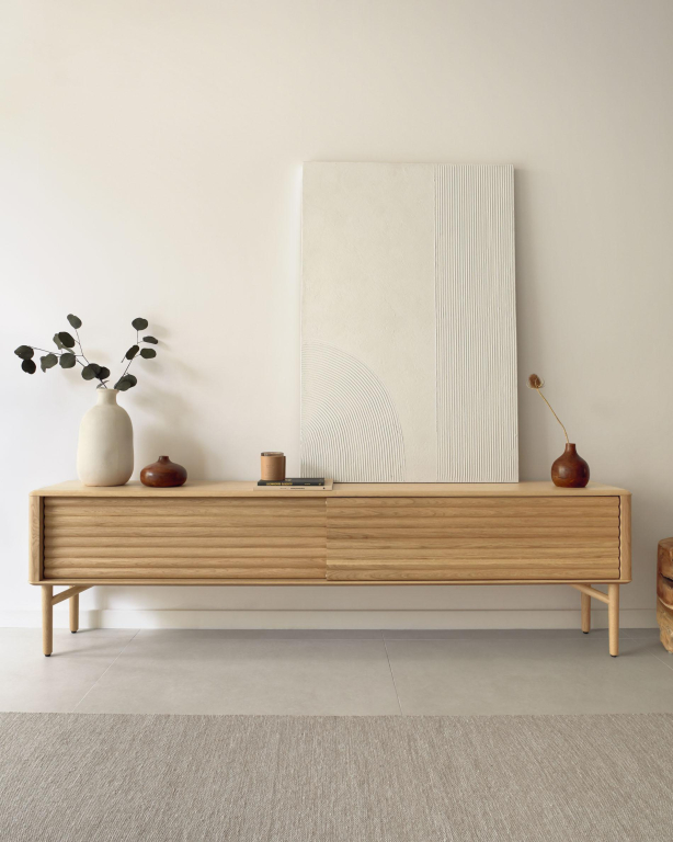 Kave Home Lenon tv-meubel 200x57 naturel