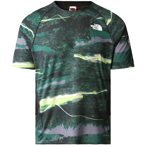 T-shirt trail THE NORTH FACE M SUMMIT HIGH TRAIL RUN S/S DEEP GRASS GREEN LIGHT PAINTING PRINT