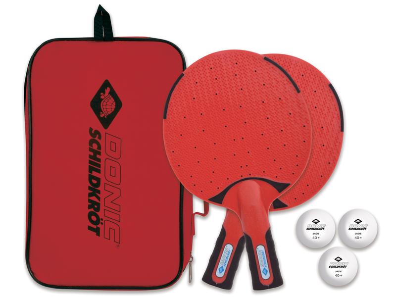 DONIC Schildkröt Tischtennis Set Outdoor Tischtennis-Schläger-Set für Freizeitspieler