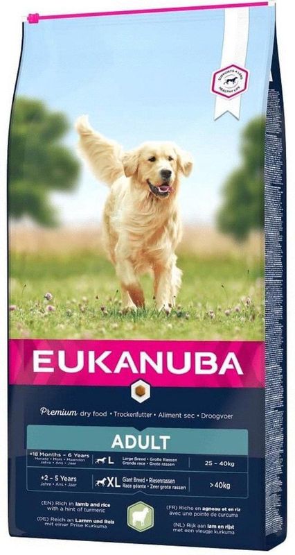 Eukanuba - Honden Droogvoer - Hond - Euk Dog Adult Large Lamb&rice 2,5kg - 1st