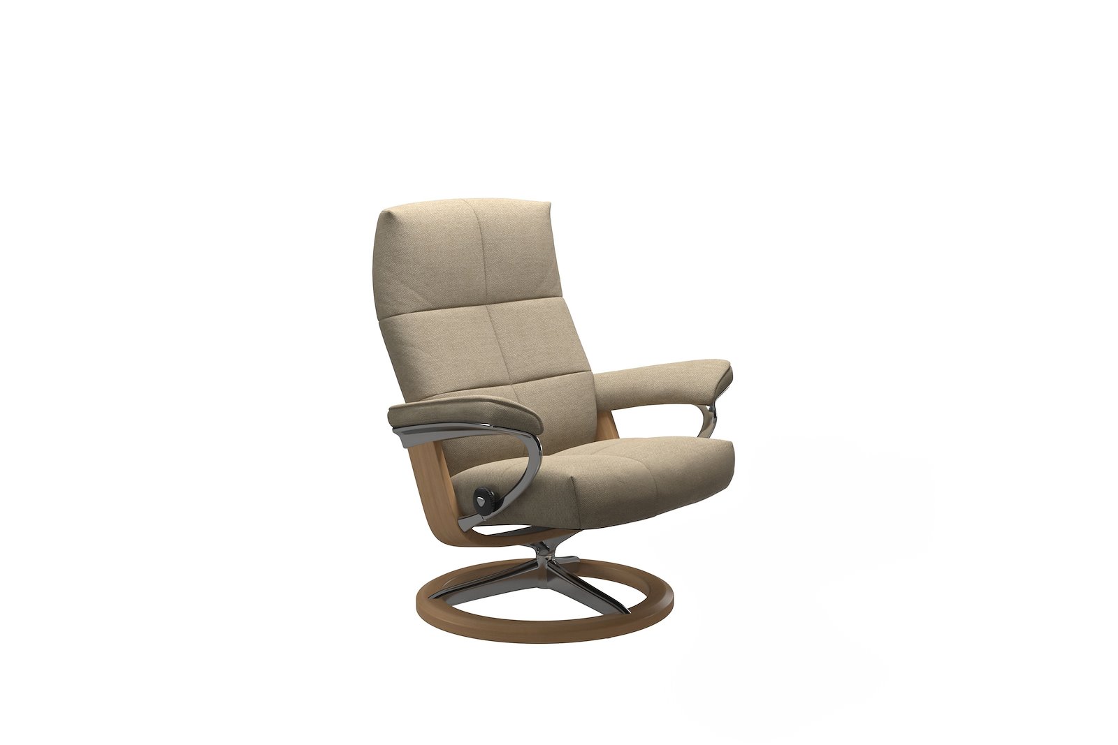 David lenestol Tekstil Peony Beige - Signature Chrome - Eik