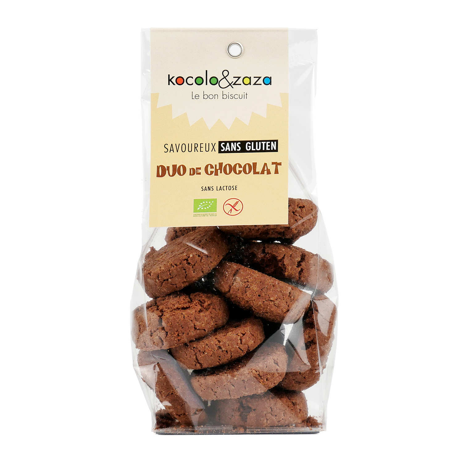 Biscuits double chocolat bio sans gluten et sans lactose