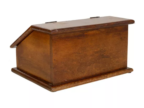 Coffret à bijoux en bois et métal marron 24,5x19x13,5h