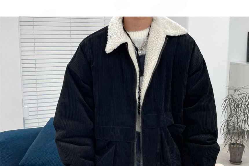 SeoulPop - Unisex Corduroy Gewatteerde Jas